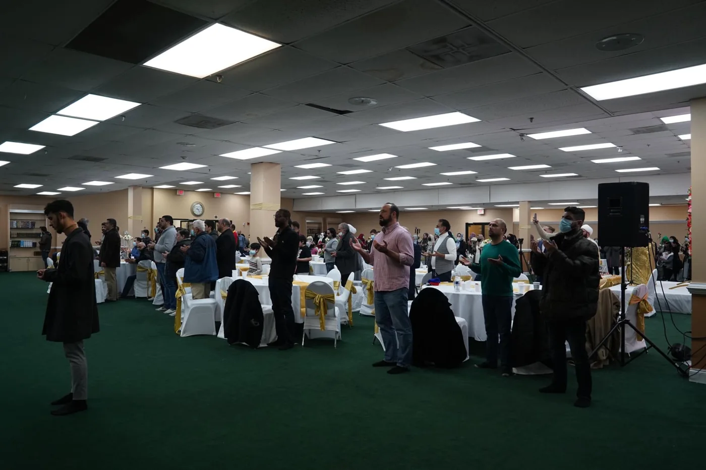 Families gathered for the birthday celebration of Lady Fatima