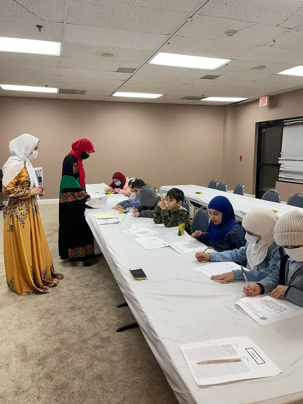 Families gathered for the birthday celebration of Lady Fatima