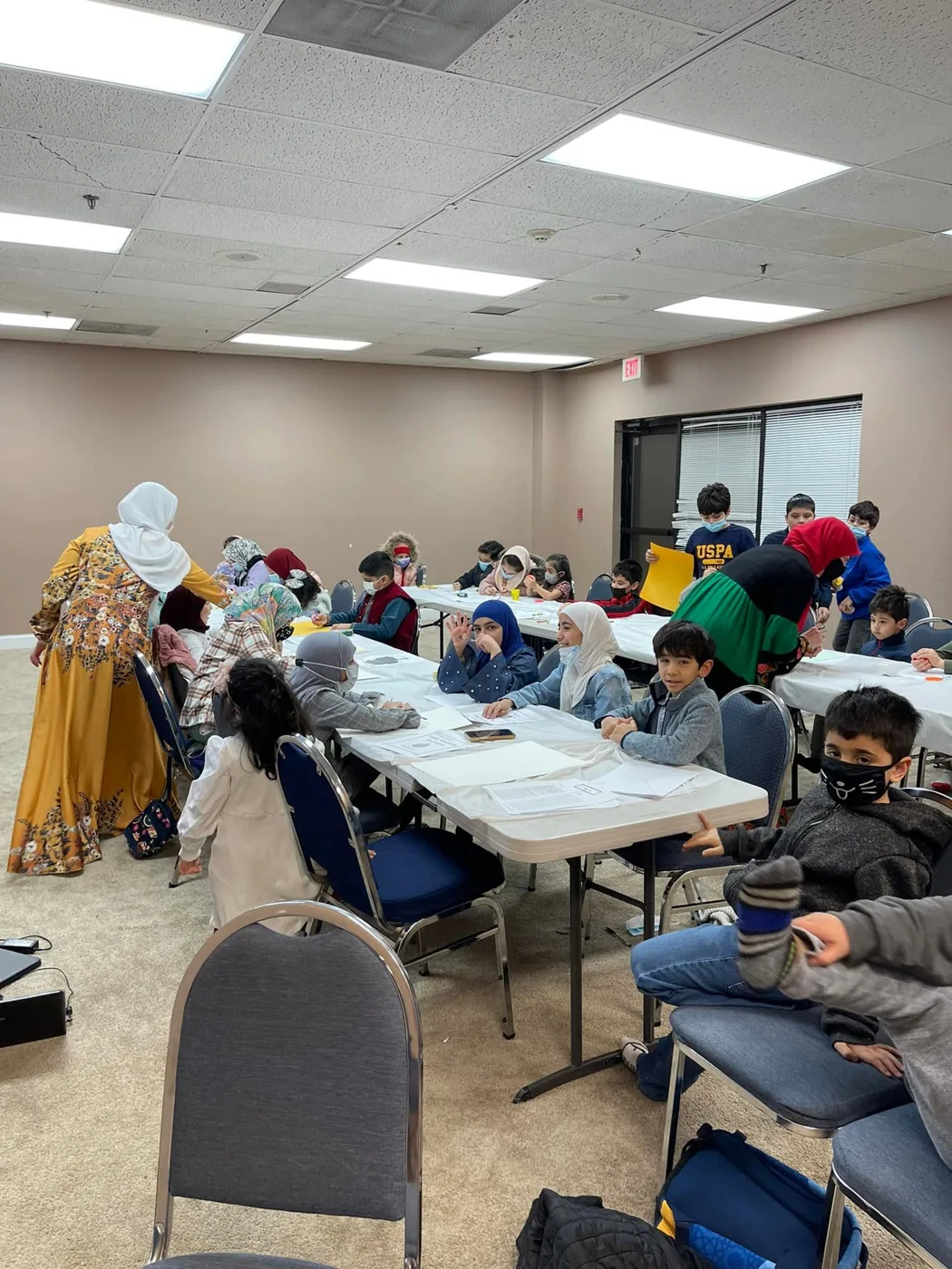 Families gathered for the birthday celebration of Lady Fatima