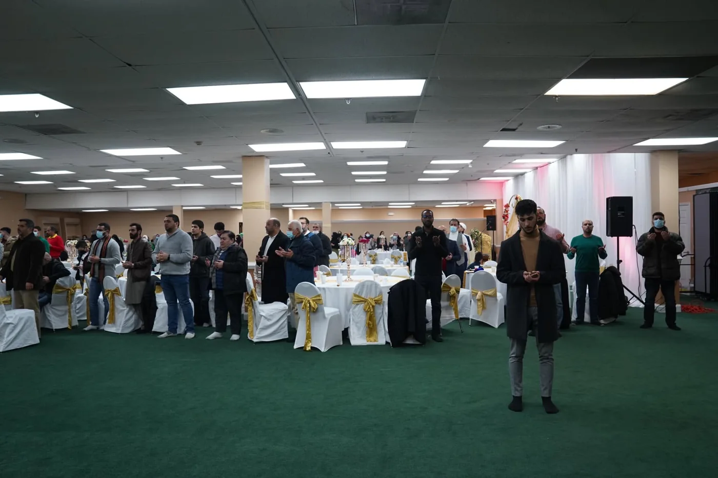 Families gathered for the birthday celebration of Lady Fatima