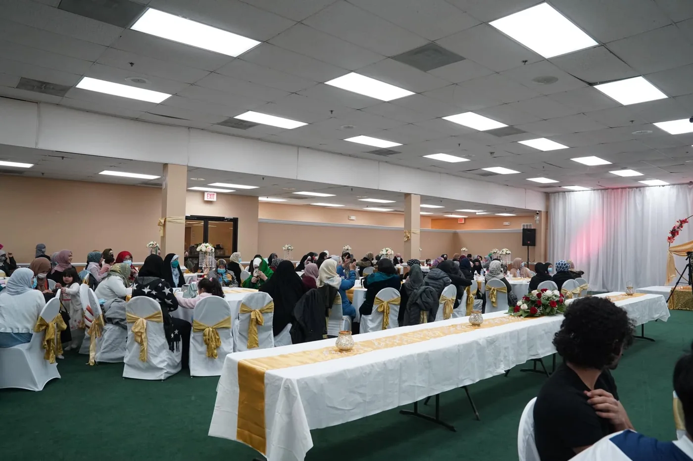 Families gathered for the birthday celebration of Lady Fatima