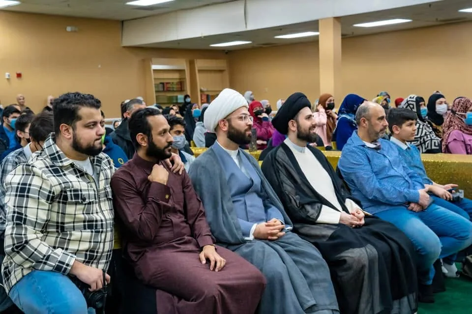 Community members celebrating the birth anniversaries of Imam Ali and Imam Jawad