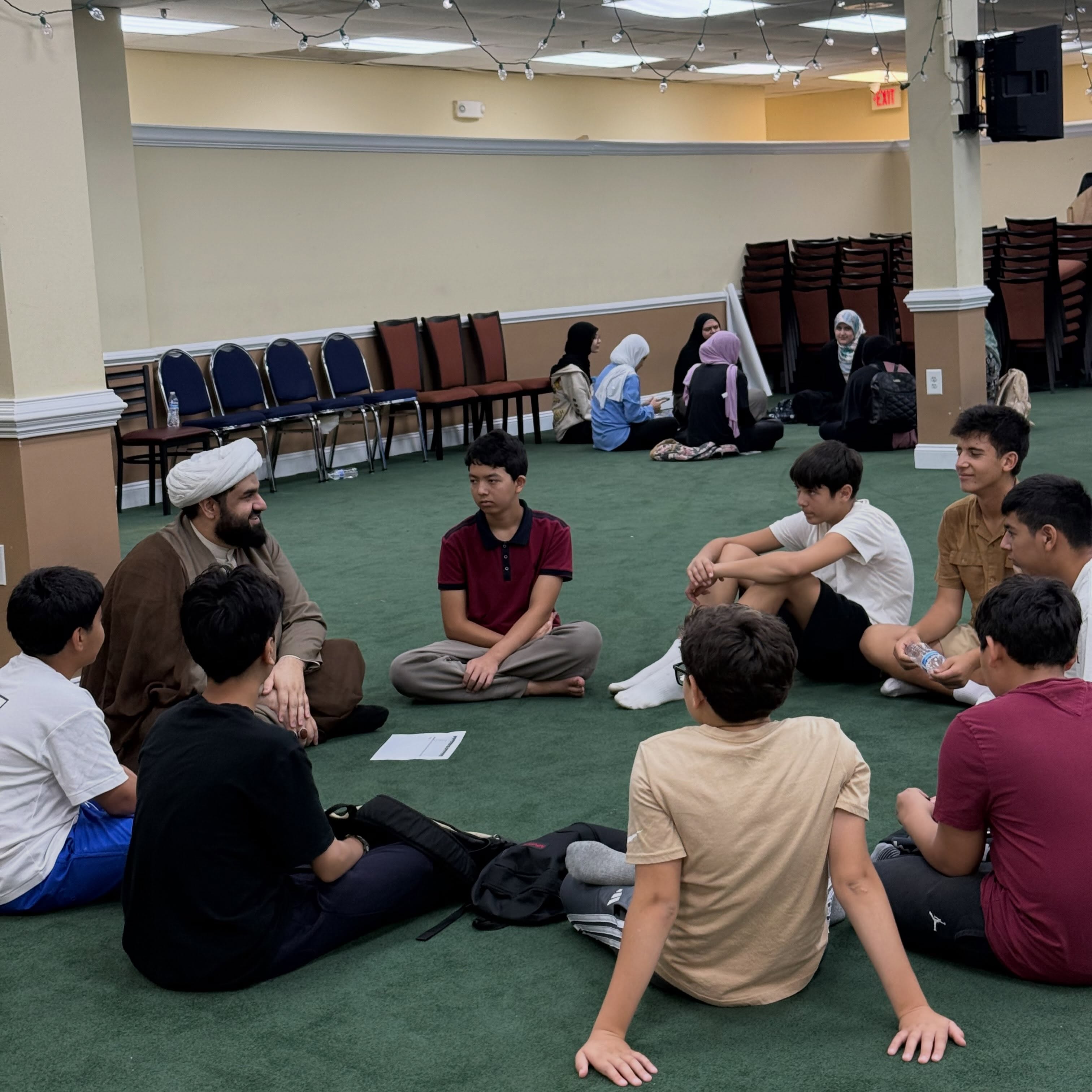 IAC students studying together in a learning circle