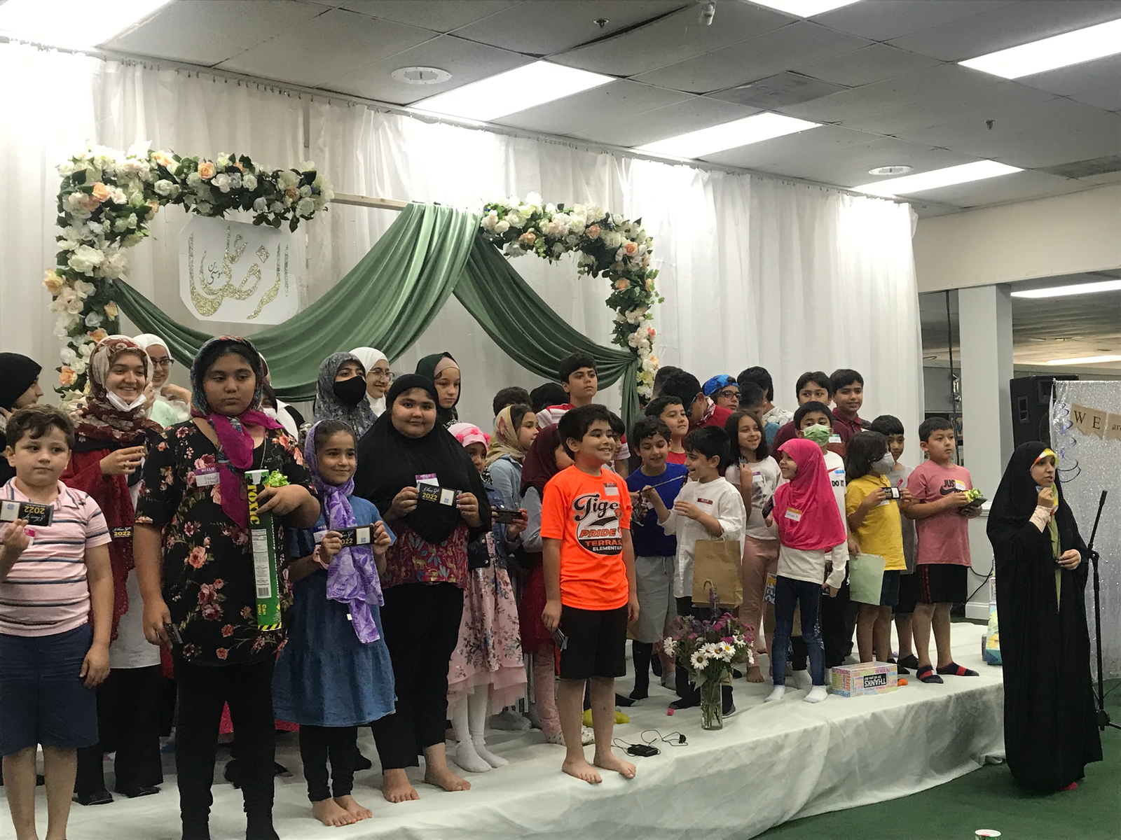 IAC Saturday School students gathered together